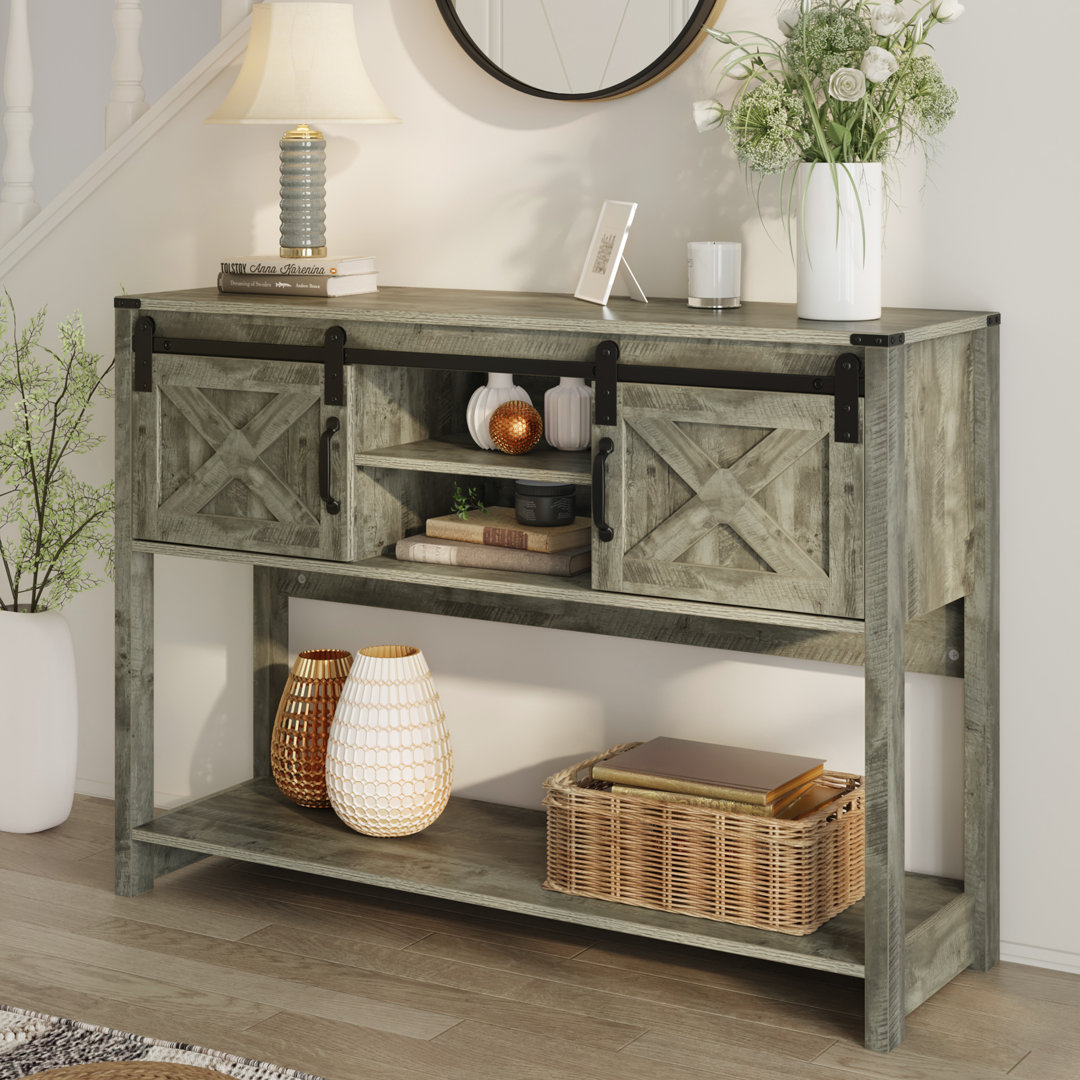 Bragg 46" Wood Console Table Laurel Foundry Modern Farmhouse® 