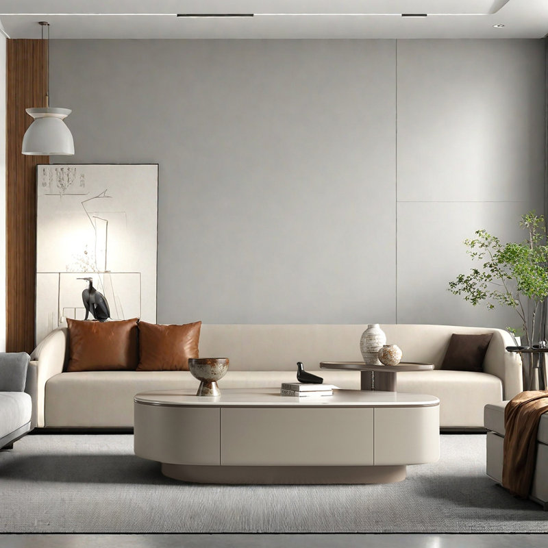 Ensemble de tables basses en marbre italien