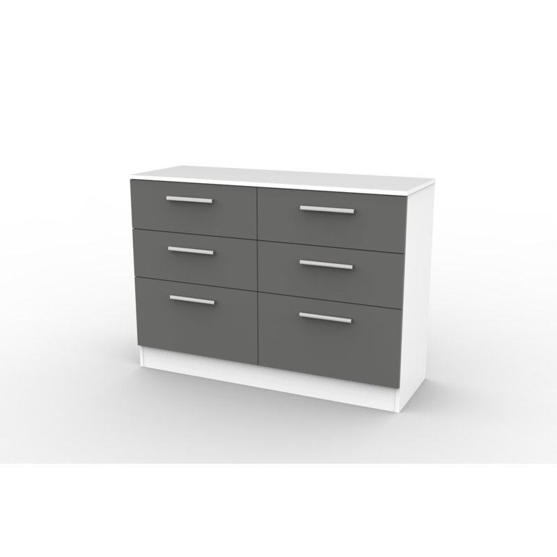 Fully Assembled Cesaro 6 Drawer 112Cm W Double Dresser