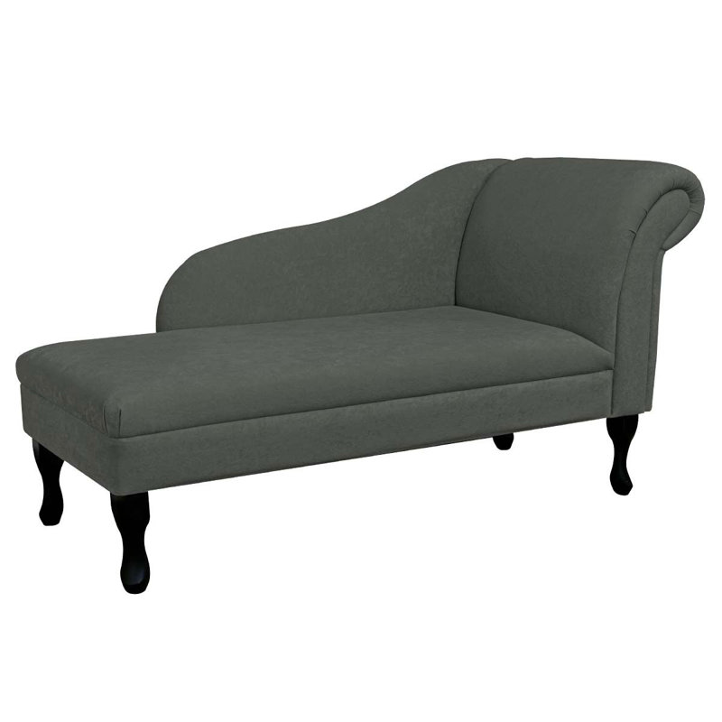 Upholstered Chaise Lounge, Right-Arm Chaise, Grey