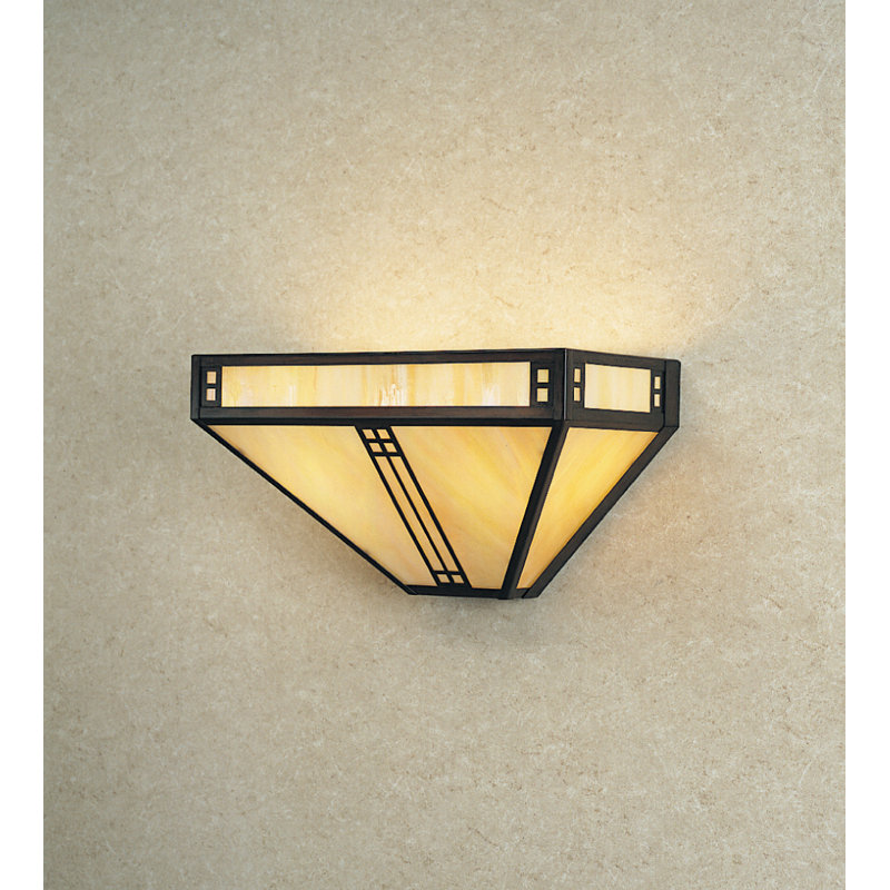 Plafonnier encastré 1 lumière Pocola, H 6,63 po x l 12 po x P 6 po, Bronze, Or blanc irisé