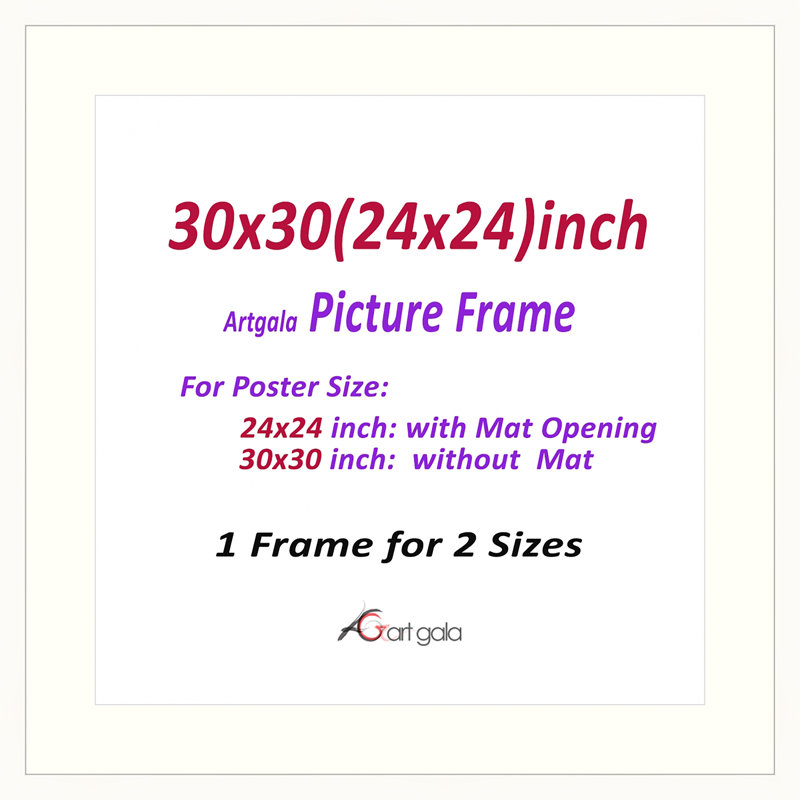 Cadre photo, Blanc, L 30 po x H 30 po