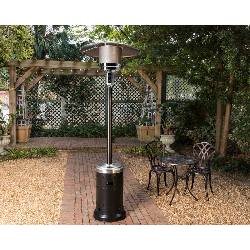 Fire Sense Patio Heater with Wheels 46,000 BTU Output Electronic