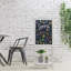 Shabby Whitewashed Wood Chalkboard Sign – 45" A-Frame Freestanding Display with Storage Shelf