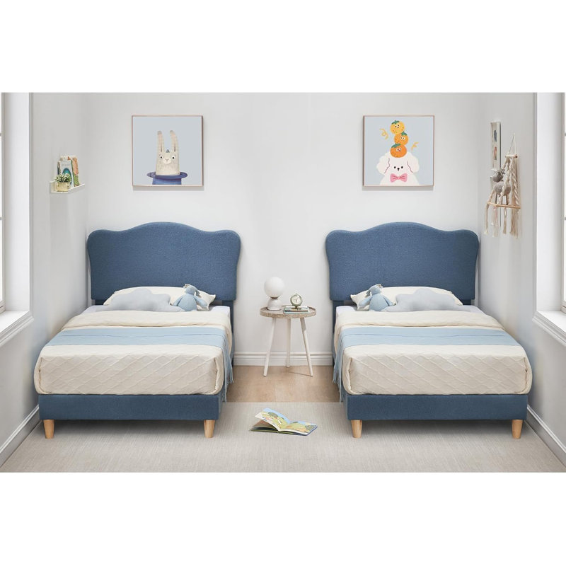 Bed, European Single (90 x 200 cm), Blue