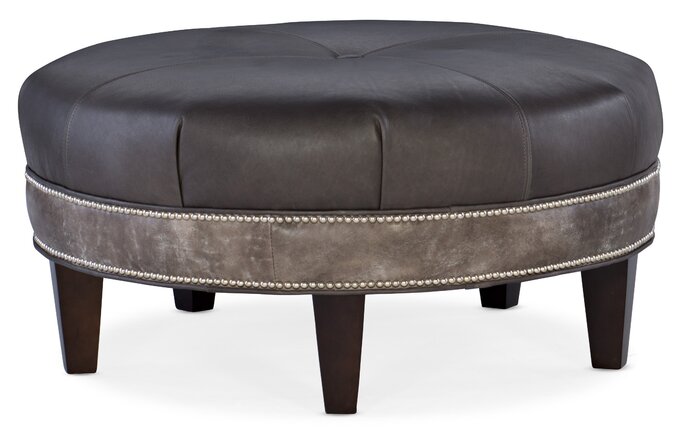 Well-Rounded Leather Ottoman