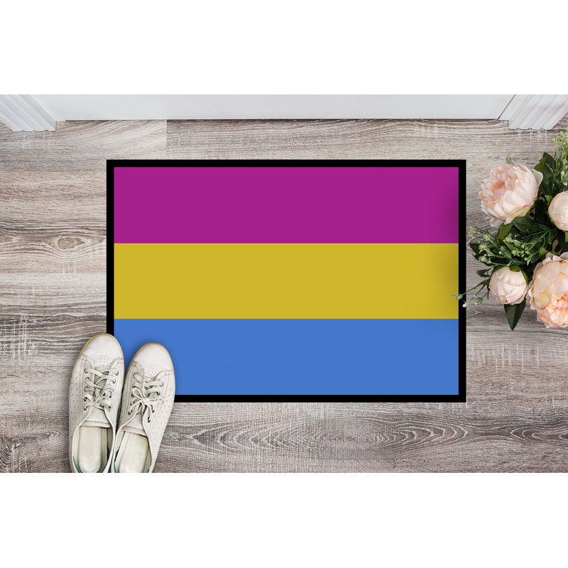 Tapis de porte USA Gay Pride, l 24 po x L 36 po, Fierté pansexuelle
