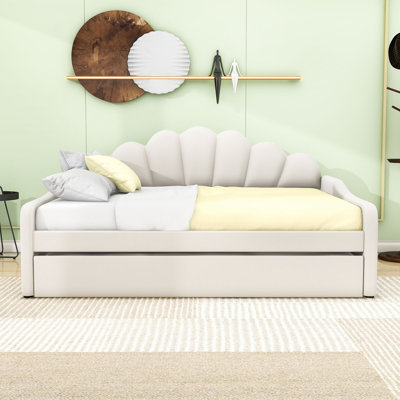 Lit de jour rembourré en velours avec couchette simple Searle