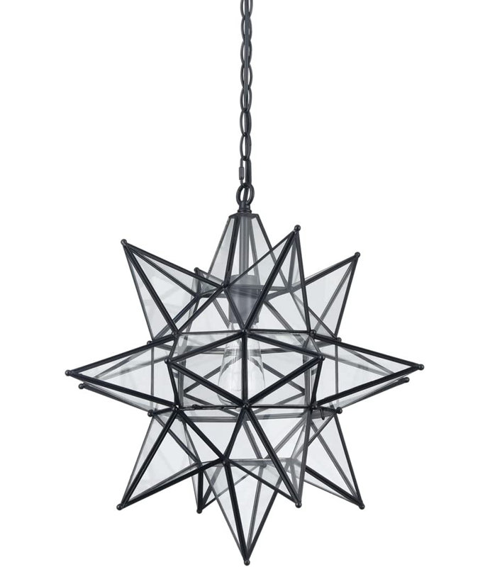 Cameria 1 - Light Unique/Statement Pendant, Black, 66" H x 18.89" W x 18.89" D