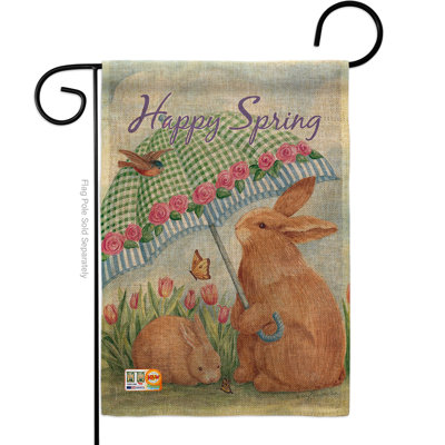 Double Sided 18.5'' H x 13'' W Burlap Easter Garden Flag