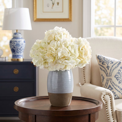Hydrangeas Arranged in Ceramic Vase