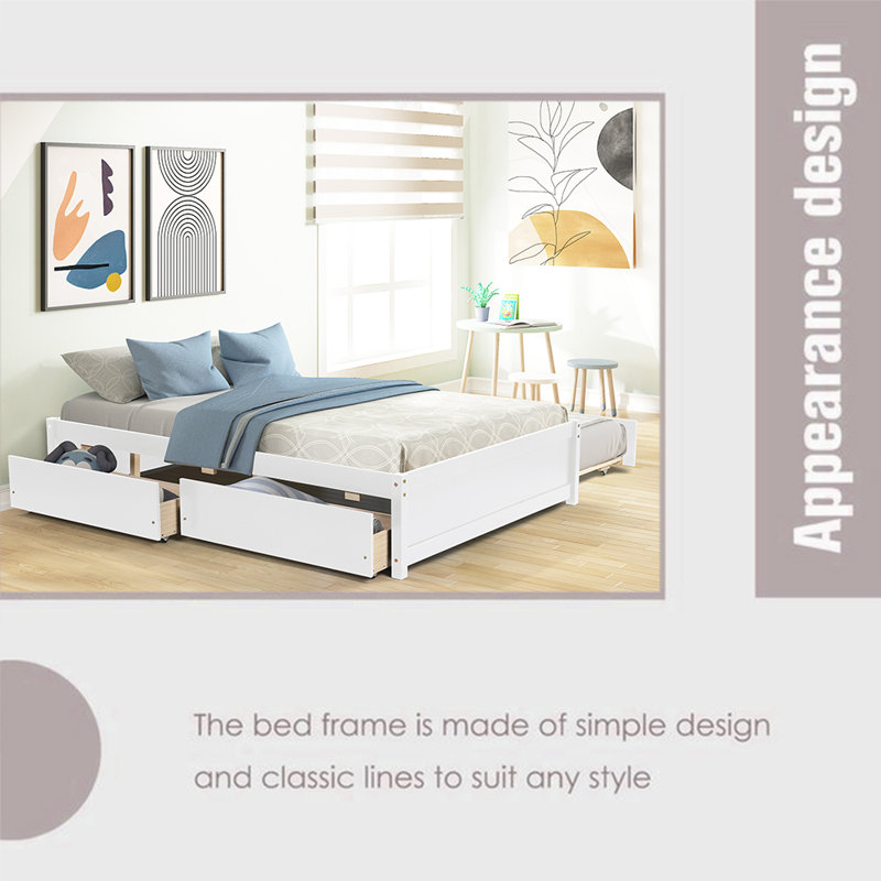 Siniyah 15.67" Platform Bed, Gray