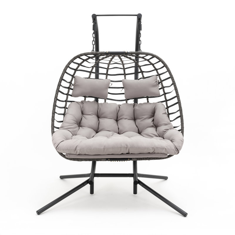 Calmo 2 Person Porch Swing, light gray