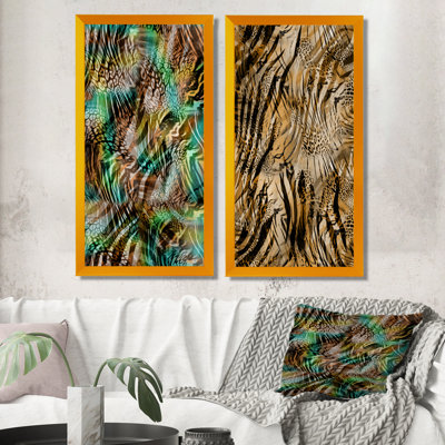«Leopard and Tiger IV», ensemble de 2 impressions sur toile