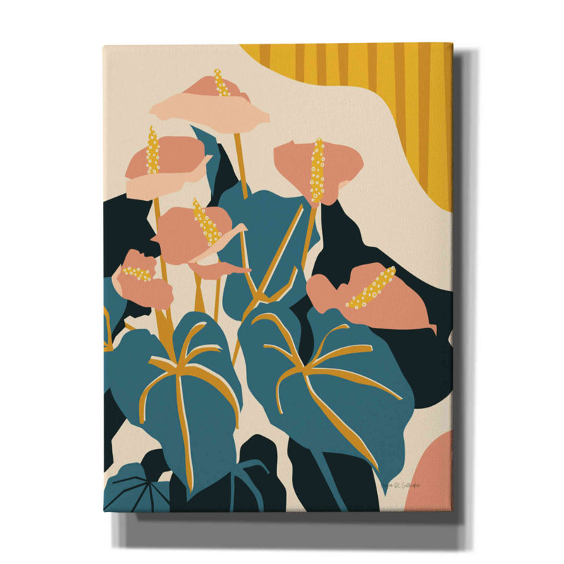 «Anthurium» par Megan Gallagher, art mural sur toile, H 16 po x l 12 po x P 0,75 po