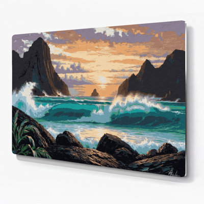 Art mural noir Hawaiian Rock Formations