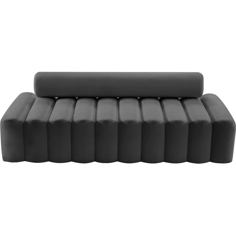 Erlond 83.5'' Velvet Sofa, Grey Velvet