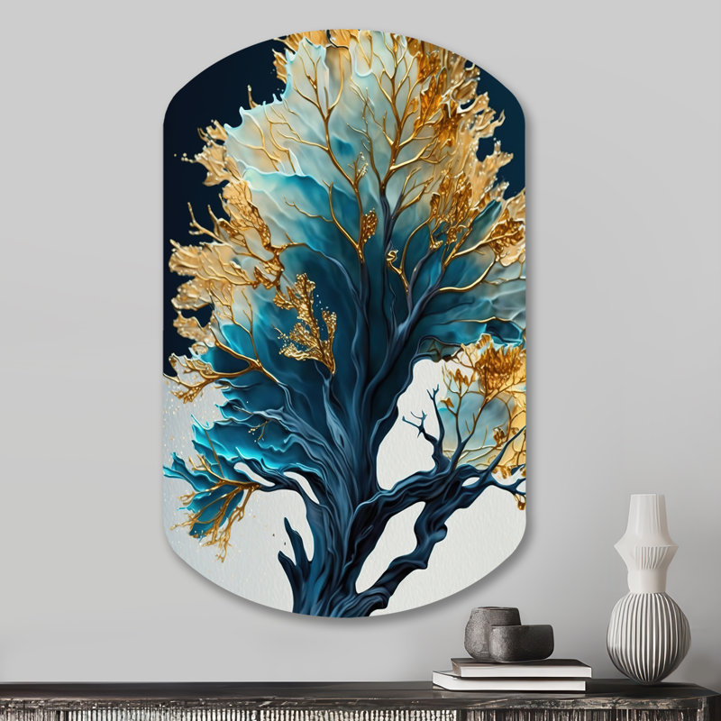 Covelle - Décoration murale en forme de cylindre cylindrique en forme de feuilles, H 31 po x l 19 po