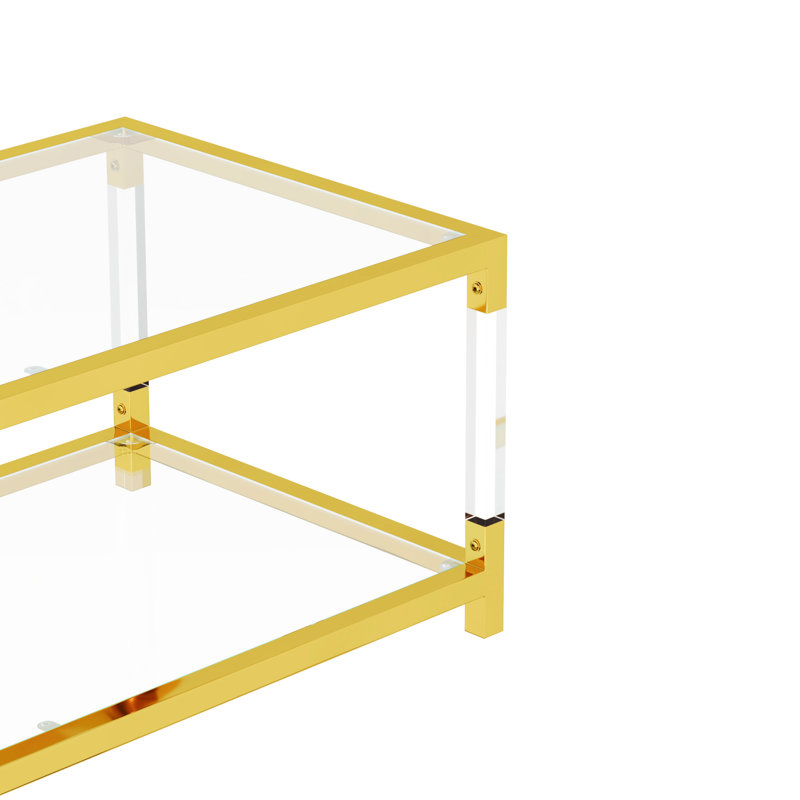 Table élégante avec des éléments en métal et en acrylique, au design minimaliste et moderne, idéale pour le bureau.