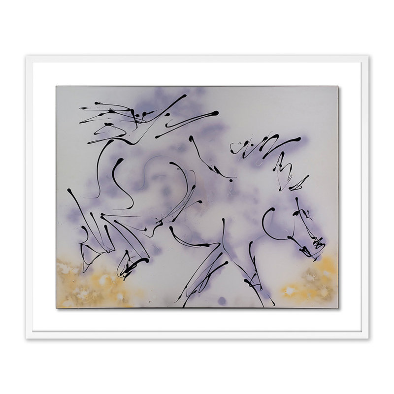 Couples II Painting by Donna Bernstein, White, 33" H x 40" W x 2.5" D