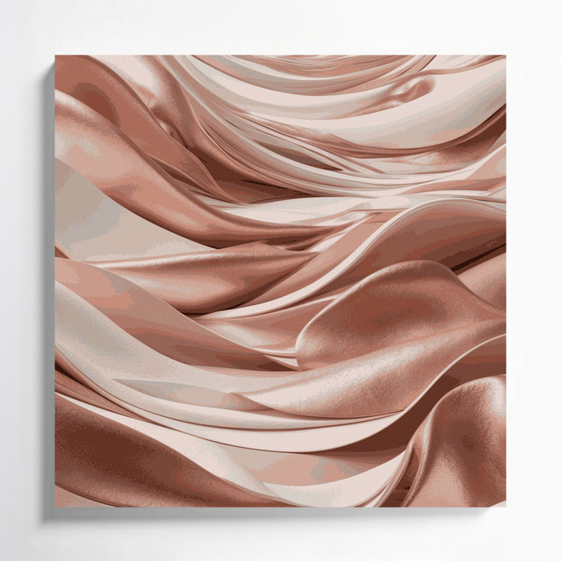 Abstrait paysage 9, art mural sur toile grise, H 32 po x l 32 po