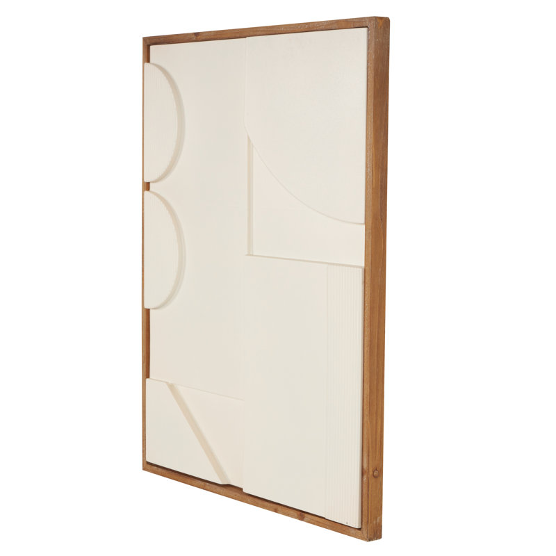 Evely - Shadow Box, impression sur bois, H 30,45 po x l 24 po x P 1,55 po, Crème