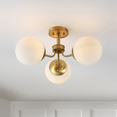 Plafonnier semi-encastré 3 lumières 23,5 po