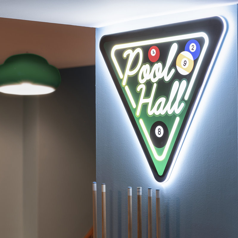 LED Pool Hall Wall Sign 