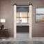 Portes de grange doubles en panneaux de fibres à densité moyenne composites avec ensemble de quincaillerie d'installation-87295490-87295492