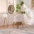 Velvet Vanity Chair with Back Vanity Stool with Gold Legs-1995522426