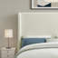Tête de lit capitonnée tapissée à oreilles, tête de lit en bois massif avec pieds en bois, tête de lit à hauteur réglable de 47 po à 63 po, tête de lit en tissu au design moderne-839609836-839609827