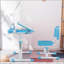Ensemble de bureau pour enfants avec table réglable et bureau à hauteur réglable, bureau inclinable à 40 degrés pour enfants, éclairage DEL-1405687402