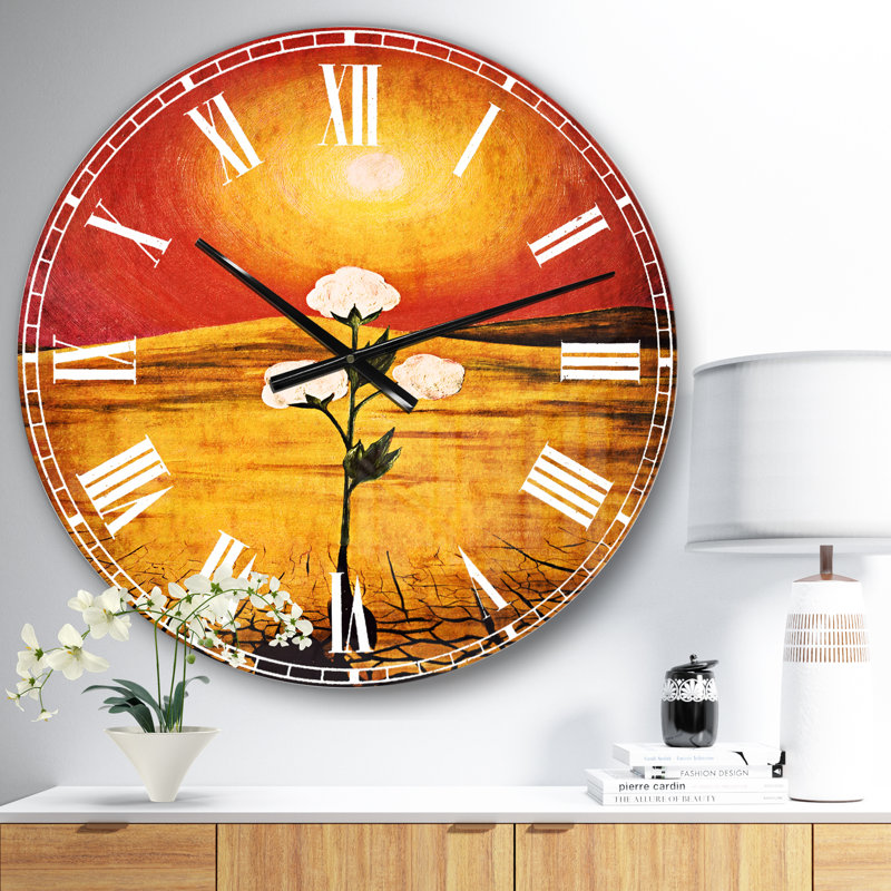 Bright Sun in Flower - Horloge murale traditionnelle, Petit
