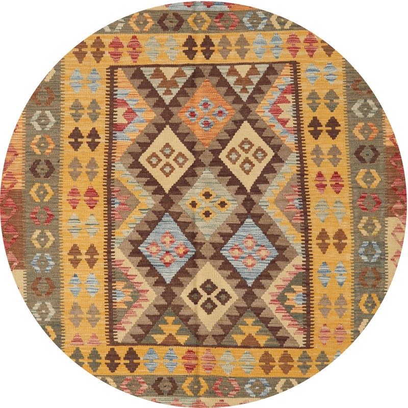 Marling Southwestern Indoor Rug, Round 4'