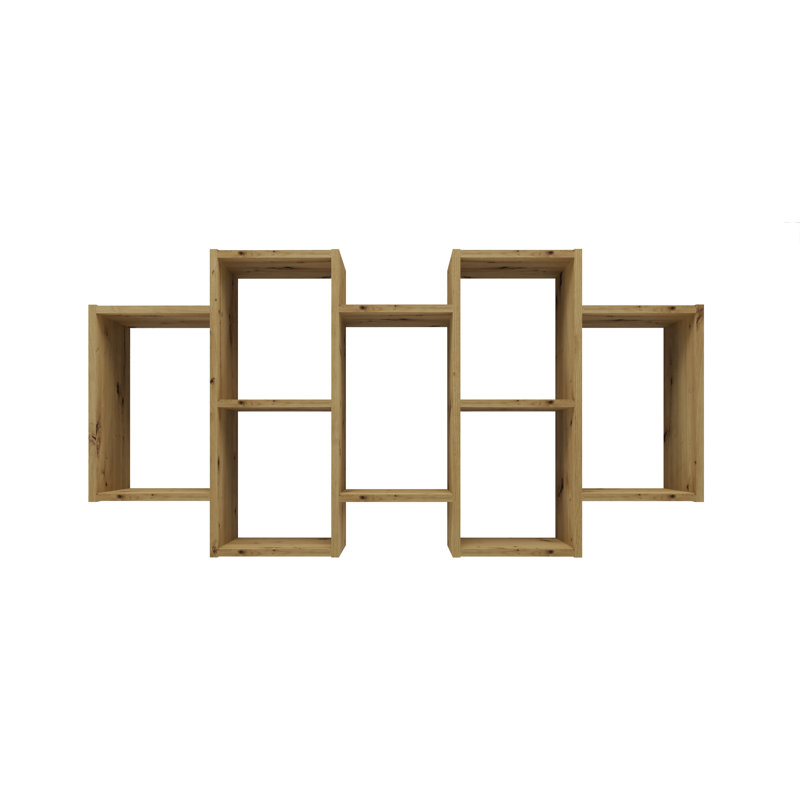 Fatyma 7 Piece Accent Shelf, Light Brown