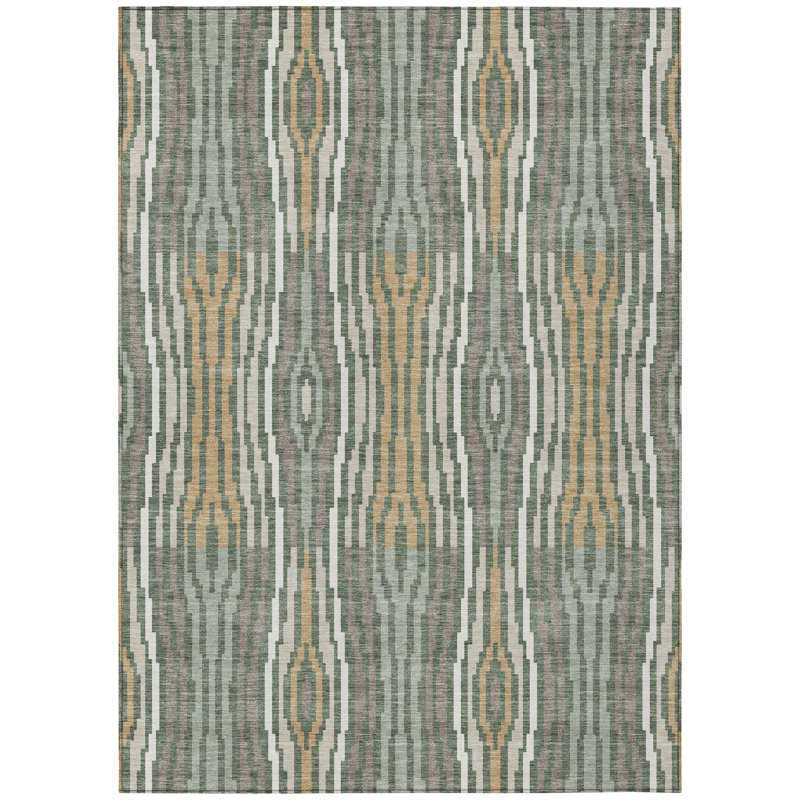 Machine Washable Indoor/Outdoor Chantille ACN2666 Modern Rug, Basil, 8' x 10'