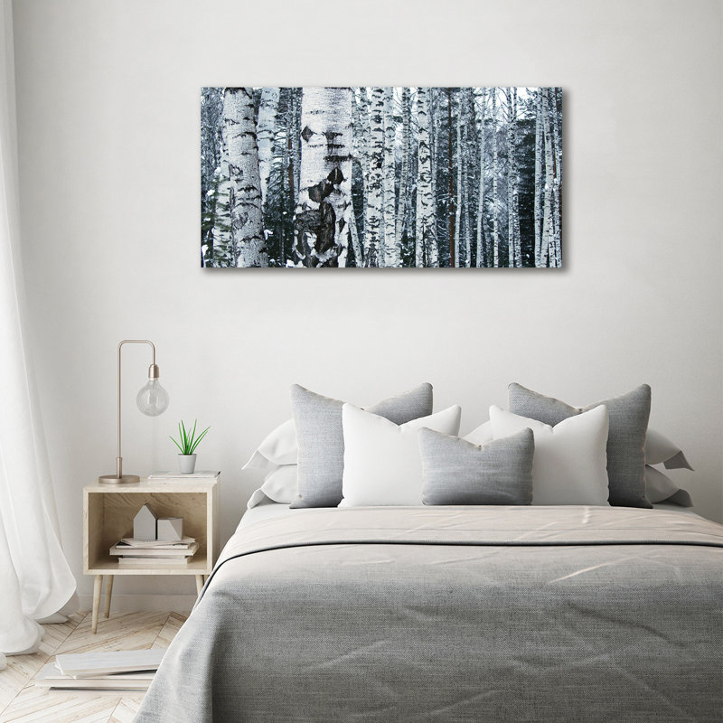 Birch Trees - Wrapped Canvas Print, 70cm H x 140cm W x 2cm D, Canvas