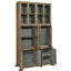 Vitrine en bois de pin récupéré avec tablettes amovibles Thorfast