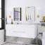 Meuble-lavabo double 58,5 po avec plateau en résine Cafar-1145471273