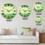 Horloge murale moderne pastel abstrait avec taches vert foncé et beige-93597022