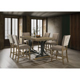 Dasher - Person Solid Wood Top Trestle Dining Set