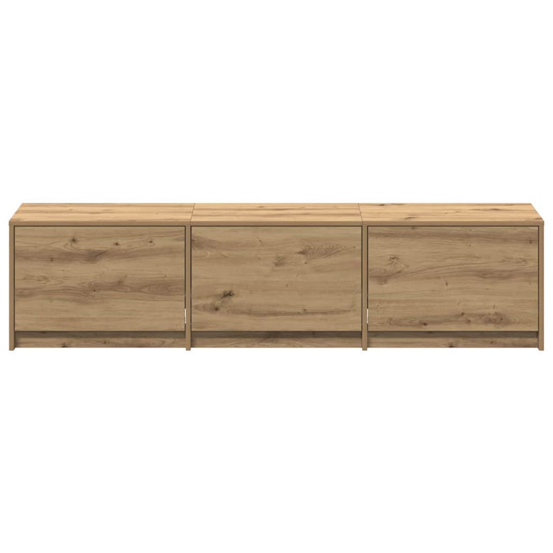 Unfinished TV Stand, 40cm H x 162.5cm L x 34cm W, Artisian Oak