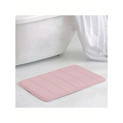 Simple Soft Memory Foam Bathroom Mat - Absorbent Non-Slip Floor Rug For Home & Entryway