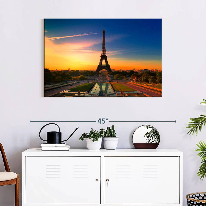 Kavia Eiffel Tower At Sunrise, 24" H x 36" W