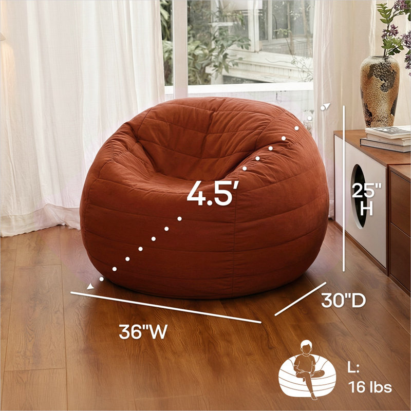 Fauteuil à billes luxueux en velours pour enfants avec noyau en mousse haute densité vert classique