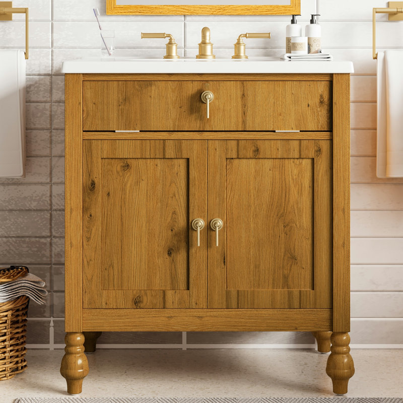 Meuble-lavabo simple 30 po avec lavabo en résine