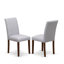 L'ensemble 5 pièces de table et chaises de cuisine comprend une table ronde avec piédestal et 4 chaises rembourrées, noyer antique-1325431808-1325431813-1326178731