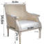 Chaise d'appoint moderne rembourrée avec structure en bois