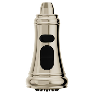 Polished nickel one-handle high arc kitchen faucet