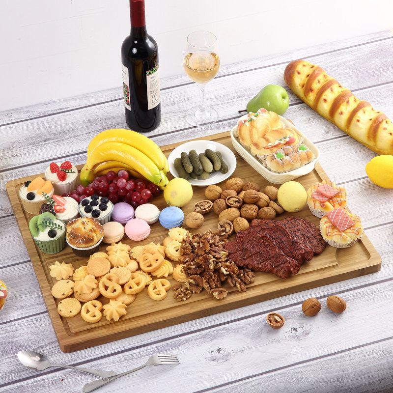 25x18 Inch Extra Large Bamboo Cutting Board for Vegetables Cheese